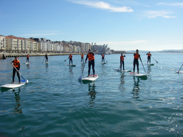  Sup in front of Santander 